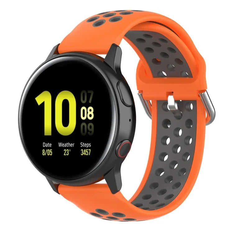 20-mm-Sportarmband mit Faltschließe, zweifarbig, für Huawei Watch GT2 (42 mm), Galaxy Watch Active2/Active
