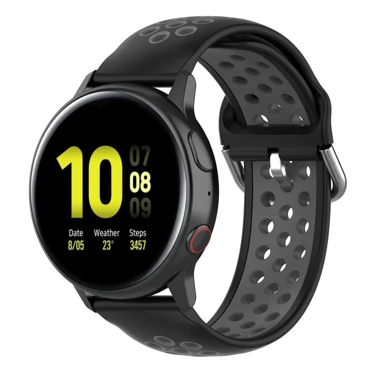 20-mm-Sportarmband mit Faltschließe, zweifarbig, für Huawei Watch GT2 (42 mm), Galaxy Watch Active2/Active