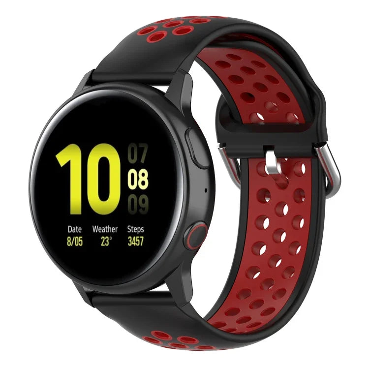20-mm-Sportarmband mit Faltschließe, zweifarbig, für Huawei Watch GT2 (42 mm), Galaxy Watch Active2/Active