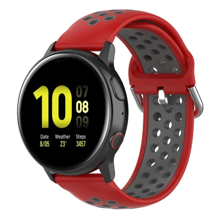 20-mm-Sportarmband mit Faltschließe, zweifarbig, für Huawei Watch GT2 (42 mm), Galaxy Watch Active2/Active