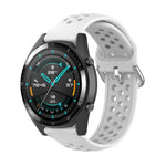For Huawei Watch GT 46mm / 42mm / GT2 46mm 22mm Clasp Solid Color Sport Wrist Strap Watchband