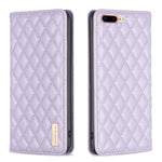 Diamond Lattice Magnetic Leather Flip Phone Case, For iPhone 8 Plus / 7 Plus