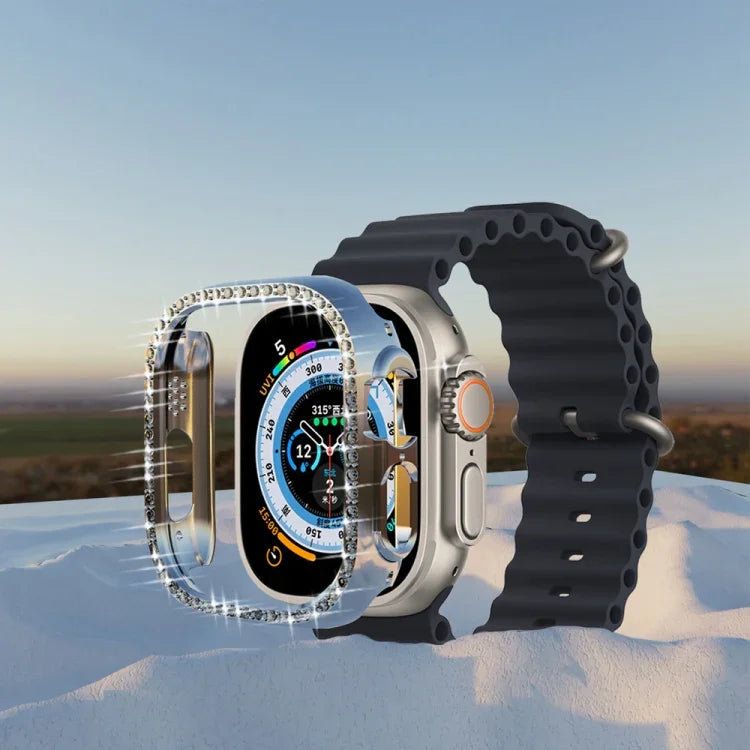 Diamantförmiges, hohles PC-Uhrengehäuse, für Apple Watch Ultra 3 / 2 / 1 49 mm