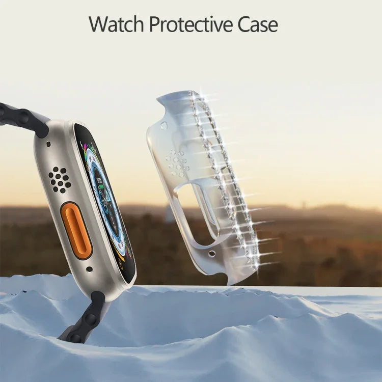 Diamantförmiges, hohles PC-Uhrengehäuse, für Apple Watch Ultra 3 / 2 / 1 49 mm