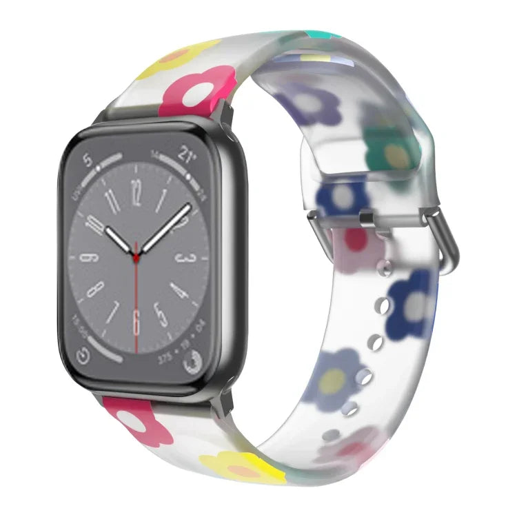 Atmungsaktives TPU-Armband für Apple Watch, Serie 8 &amp; 7 (41 mm) / SE 2 &amp; 6 &amp; SE &amp; 5 &amp; 4 (40 mm) / 3 &amp; 2 &amp; 1 (38 mm)
