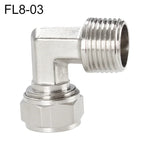 LAIZE Vernickeltes Kupfer Trachea Schnellkupplungs-Winkel-Verschluss-Buchse, FL8-03, FL8-04, FL10-03, FL10-04, FL12-02, FL12-03, FL12-04
