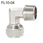 LAIZE Vernickeltes Kupfer Trachea Schnellkupplungs-Winkel-Verschluss-Buchse, FL8-03, FL8-04, FL10-03, FL10-04, FL12-02, FL12-03, FL12-04