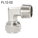 LAIZE Vernickeltes Kupfer Trachea Schnellkupplungs-Winkel-Verschluss-Buchse, FL8-03, FL8-04, FL10-03, FL10-04, FL12-02, FL12-03, FL12-04