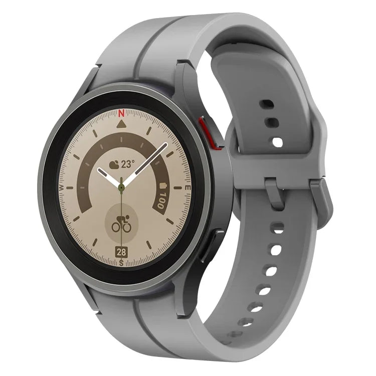 Colorful Buckle Silicone Watch Band, For Samsung Galaxy Watch 5 Pro 45mm