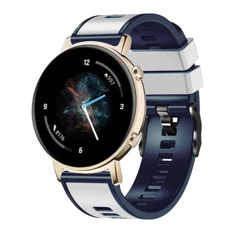 Zweifarbiges Silikon-Uhrenarmband in schlichter Webart, für Samsung Galaxy Watch 5 Pro 45 mm