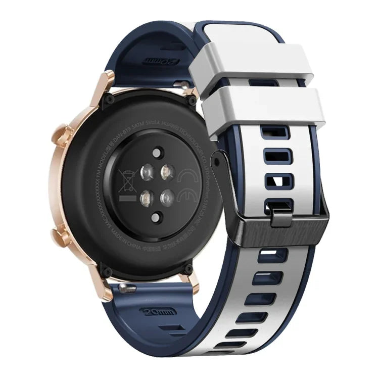 Zweifarbiges Silikon-Uhrenarmband in schlichter Webart, für Samsung Galaxy Watch 5 Pro 45 mm