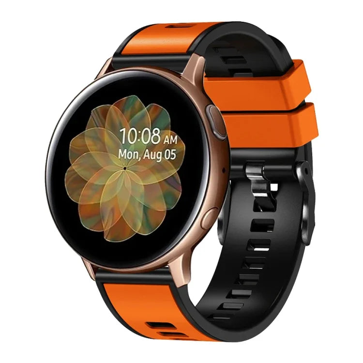 Zweifarbiges Silikon-Uhrenarmband in schlichter Webart, für Samsung Galaxy Watch 5 Pro 45 mm