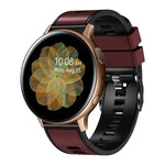 Zweifarbiges Silikon-Uhrenarmband in schlichter Webart, für Samsung Galaxy Watch 5 Pro 45 mm
