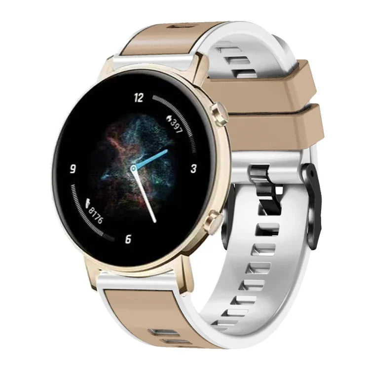 Zweifarbiges Silikon-Uhrenarmband in schlichter Webart, für Samsung Galaxy Watch 5 Pro 45 mm