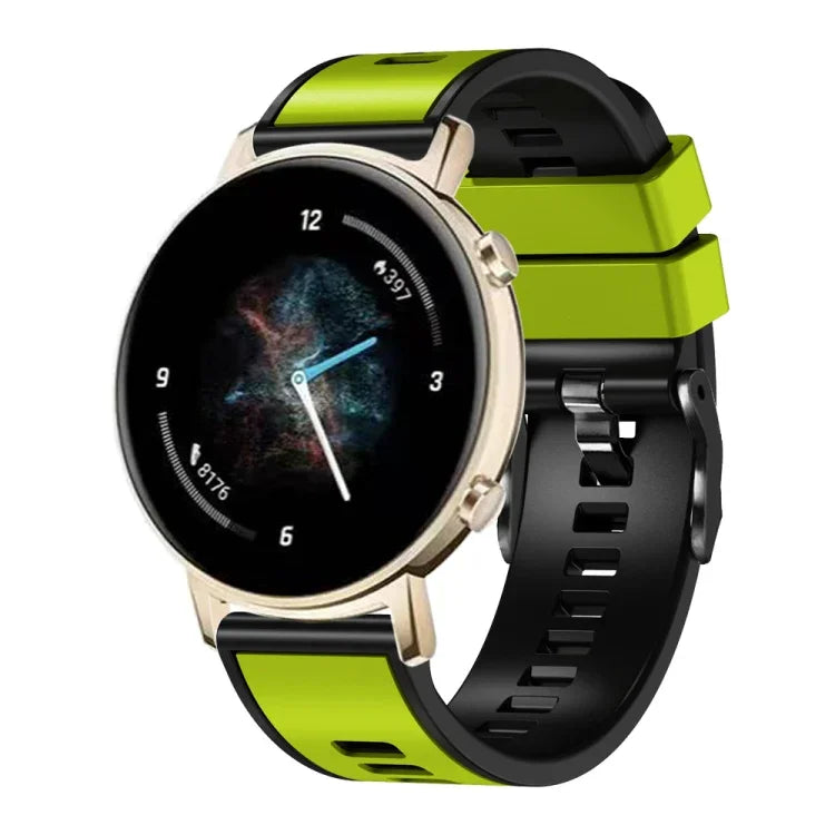 Zweifarbiges Silikon-Uhrenarmband in schlichter Webart, für Samsung Galaxy Watch 5 Pro 45 mm