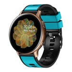 Zweifarbiges Silikon-Uhrenarmband in schlichter Webart, für Samsung Galaxy Watch 5 Pro 45 mm
