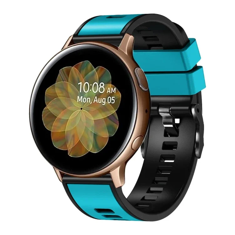 Zweifarbiges Silikon-Uhrenarmband in schlichter Webart, für Samsung Galaxy Watch 5 Pro 45 mm