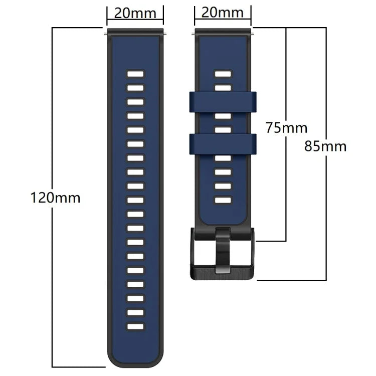 Zweifarbiges Silikon-Uhrenarmband in schlichter Webart, für Samsung Galaxy Watch 5 Pro 45 mm
