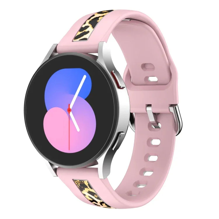 Silikonarmband mit vertikaler Maserungsprägung, für Samsung Galaxy Watch 5 (40 mm/44 mm) und Samsung Galaxy Watch 5 Pro (45 mm)