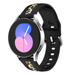 Silikonarmband mit vertikaler Maserungsprägung, für Samsung Galaxy Watch 5 (40 mm/44 mm) und Samsung Galaxy Watch 5 Pro (45 mm)