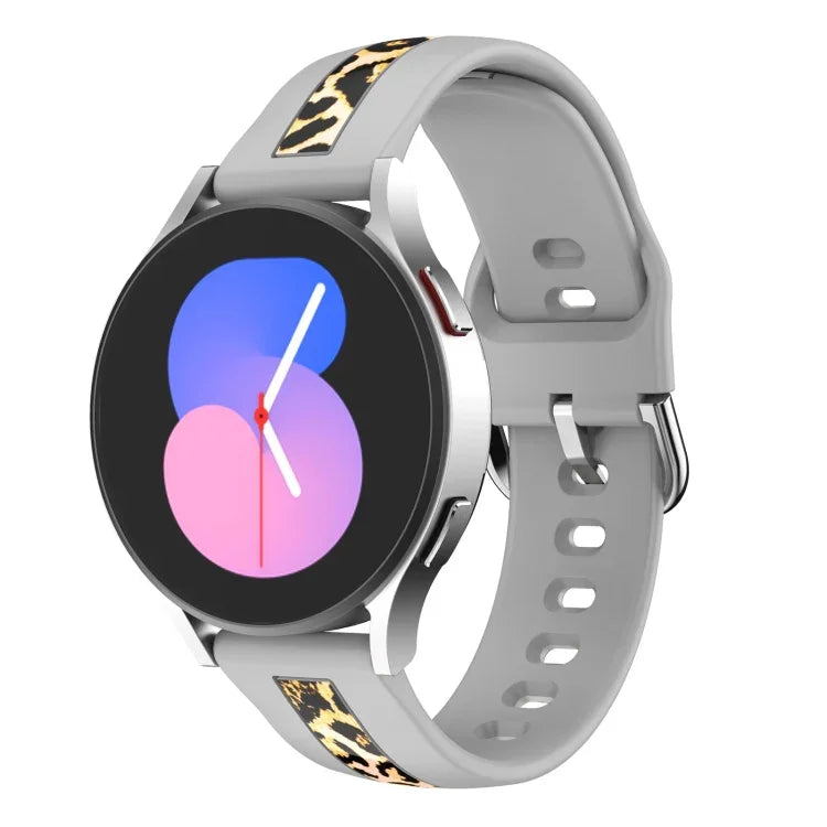 Silikonarmband mit vertikaler Maserungsprägung, für Samsung Galaxy Watch 5 (40 mm/44 mm) und Samsung Galaxy Watch 5 Pro (45 mm)
