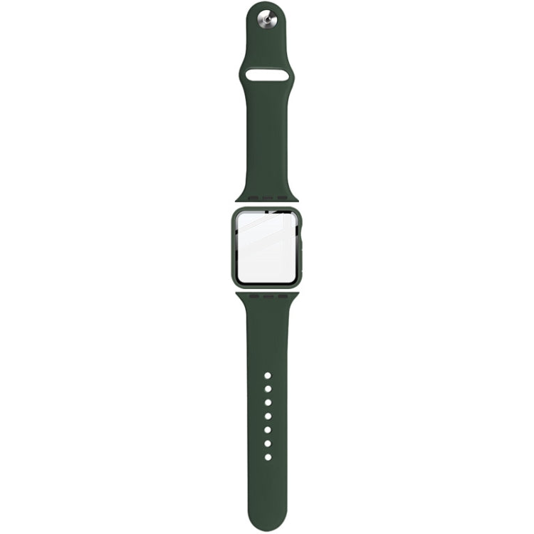 imak Silikon-Uhrenarmband mit PC-Rahmen und Schutzglasfolie, für Apple Watch SE 2022 (40 mm) und Apple Watch SE 2022 (44 mm)