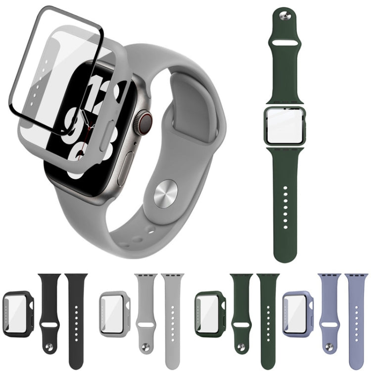 imak Silikon-Uhrenarmband mit PC-Rahmen und Schutzglasfolie, für Apple Watch SE 2022 (40 mm) und Apple Watch SE 2022 (44 mm)