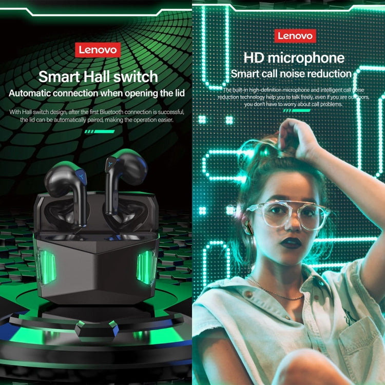 Lenovo GM5 TWS Bluetooth Kabellose Sport Wasserdichte Geräuschreduzierende Gaming Ohrhörer mit Mikrofon, GM5