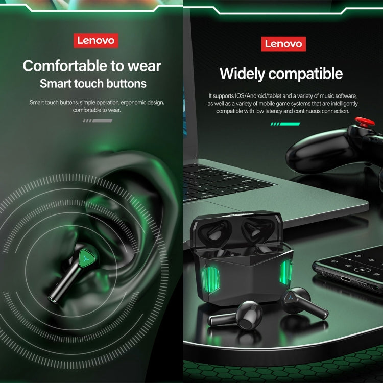 Lenovo GM5 TWS Bluetooth Kabellose Sport Wasserdichte Geräuschreduzierende Gaming Ohrhörer mit Mikrofon, GM5