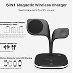 YM-UD22 15W 5-in-1 magnetisches kabelloses Ladegerät mit Standfunktion