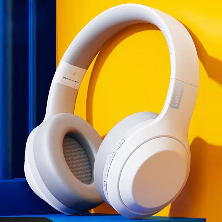 Lenovo TH10 Kabellose Bluetooth Gaming Bass Musik Sport Geräuschunterdrückende Kopfhörer, TH10 Weiß, TH10 Schwarz