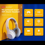 Lenovo TH10 Kabellose Bluetooth Gaming Bass Musik Sport Geräuschunterdrückende Kopfhörer, TH10 Weiß, TH10 Schwarz