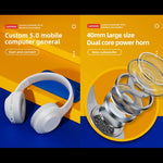 Lenovo TH10 Kabellose Bluetooth Gaming Bass Musik Sport Geräuschunterdrückende Kopfhörer, TH10 Weiß, TH10 Schwarz