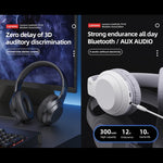 Lenovo TH10 Kabellose Bluetooth Gaming Bass Musik Sport Geräuschunterdrückende Kopfhörer, TH10 Weiß, TH10 Schwarz