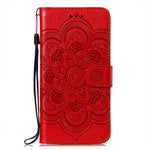 Sun Mandala Embossing Leather Phone Case, For iPhone 14 / 13, For iPhone 14 Plus, For iPhone 14 Pro, For iPhone 14 Pro Max