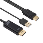 HDMI-zu-USB+DisplayPort Adapterkabel mit Netzteil, Länge: 1,8 m, 180 cm