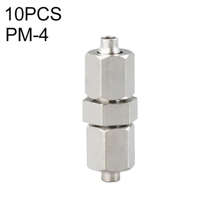 PM-4 LAIZE 2 Stück Vernickelter Kupfer Gerader Pneumatischer Schnellverbinder, PM-4 (2 Stück), PM-6 (2 Stück), PM-8 (2 Stück), PM-10 (2 Stück), PM-12, PM-14, PM-16