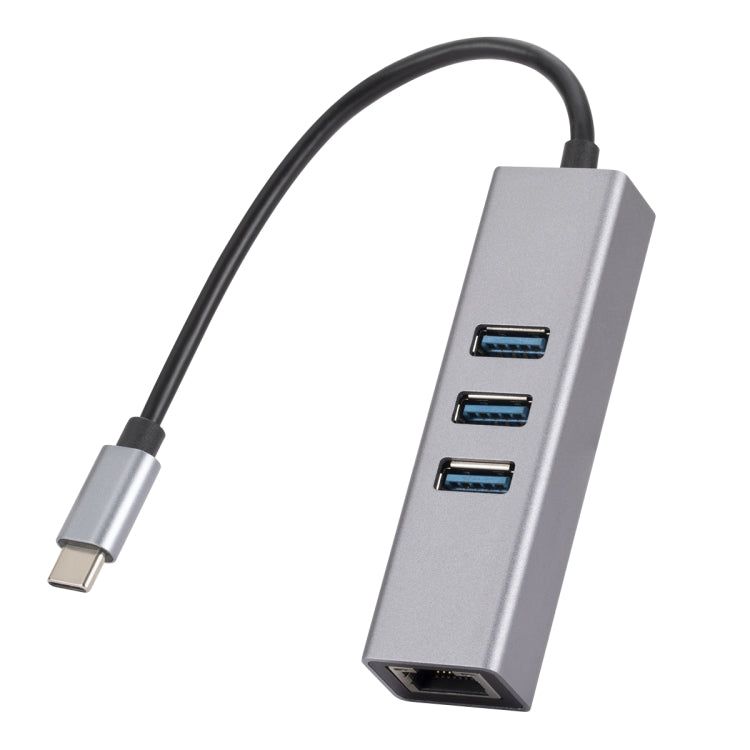 SL-030 USB-C / Typ-C zu Gigabit Ethernet RJ45 & 3 x USB 3.0 Adapter Konverter HUB, USB-C / Typ-C zu RJ45 & 3 x USB