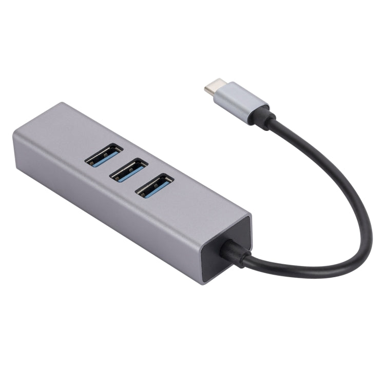SL-030 USB-C / Typ-C zu Gigabit Ethernet RJ45 & 3 x USB 3.0 Adapter Konverter HUB, USB-C / Typ-C zu RJ45 & 3 x USB