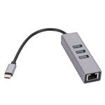 SL-030 USB-C / Typ-C zu Gigabit Ethernet RJ45 & 3 x USB 3.0 Adapter Konverter HUB, USB-C / Typ-C zu RJ45 & 3 x USB