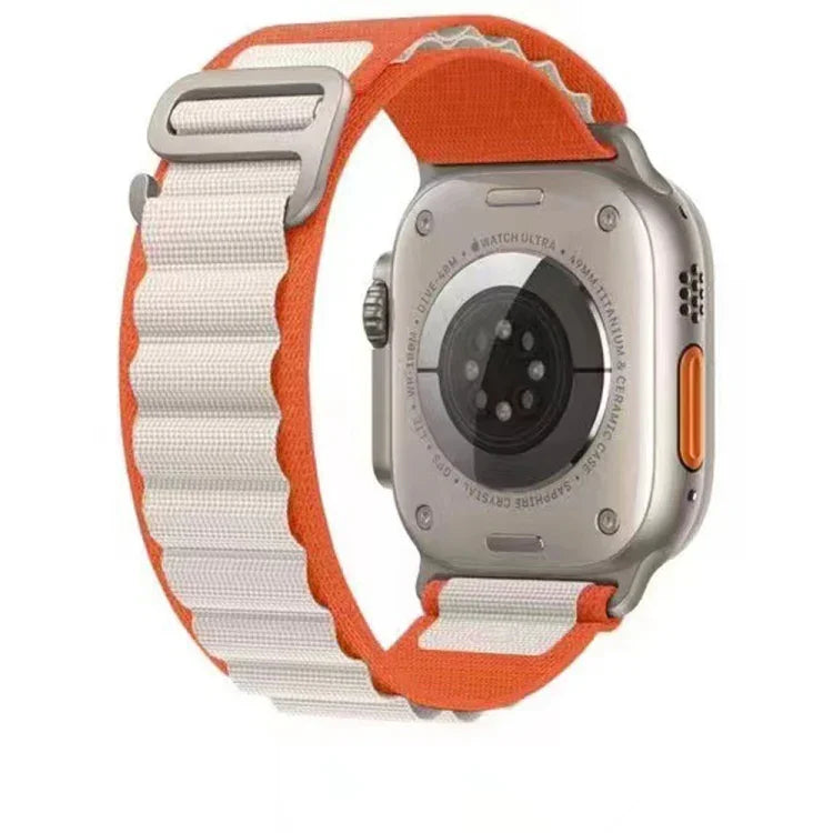 Atmungsaktives zweifarbiges Nylon-Armband für Apple Watch, Ultra 49mm / Series 8&7 45mm / SE 2&6&SE&5&4 44mm / 3&2&1 42mm, Series 8&7 41mm / SE 2&6&SE&5&4 40mm / 3&2&1 38mm