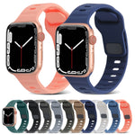 Sportliches Silikonarmband für Apple Watch Ultra 49mm / Series 8&7 45mm / SE 2&6&SE&5&4 44mm / 3&2&1 42mm, für Apple Watch Series 8&7 41mm / SE 2&6&SE&5&4 40mm / 3&2&1 38mm