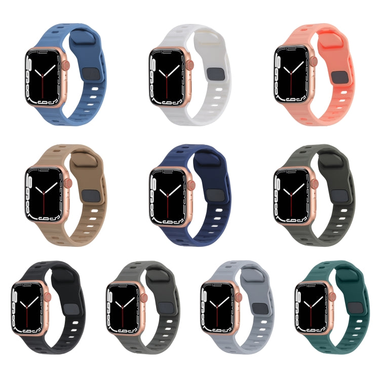 Sportliches Silikonarmband für Apple Watch Ultra 49mm / Series 8&7 45mm / SE 2&6&SE&5&4 44mm / 3&2&1 42mm, für Apple Watch Series 8&7 41mm / SE 2&6&SE&5&4 40mm / 3&2&1 38mm