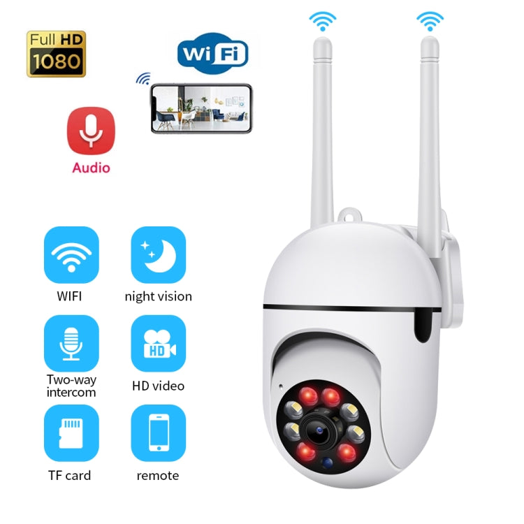 A7 1080P HD kabellose WLAN Smart Überwachungskamera unterstützt Nachtsicht/Zwei-Wege-Audio, ohne Speicher, mit 16G Speicher