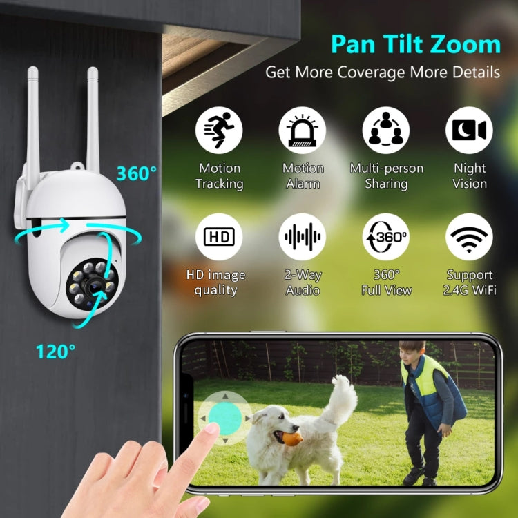 A7 1080P HD kabellose WLAN Smart Überwachungskamera unterstützt Nachtsicht/Zwei-Wege-Audio, ohne Speicher, mit 16G Speicher