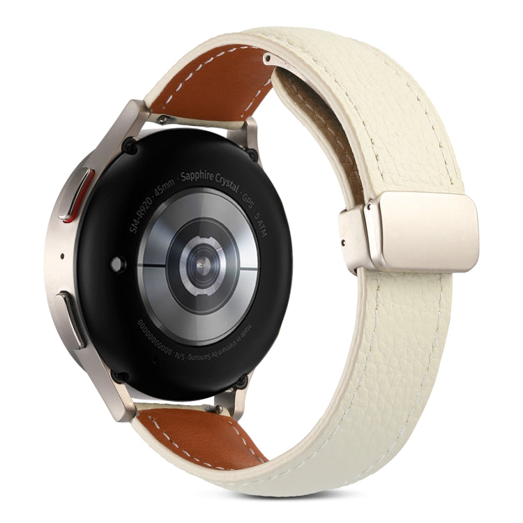 Faltschnalle echtes Lederarmband, für Samsung Galaxy Watch 5