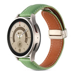 Faltschnalle echtes Lederarmband, für Samsung Galaxy Watch 5