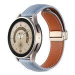 Faltschnalle echtes Lederarmband, für Samsung Galaxy Watch 5