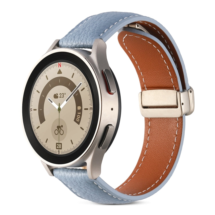 Faltschnalle echtes Lederarmband, für Samsung Galaxy Watch 5