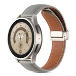 Faltschnalle echtes Lederarmband, für Samsung Galaxy Watch 5